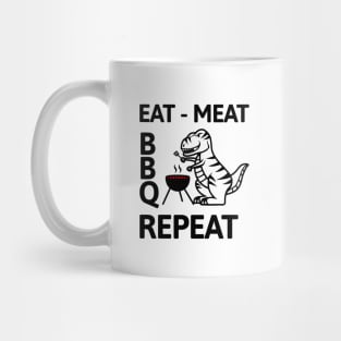 T-Rex BBQ: Eat, Meat, BBQ, Repeat Mug